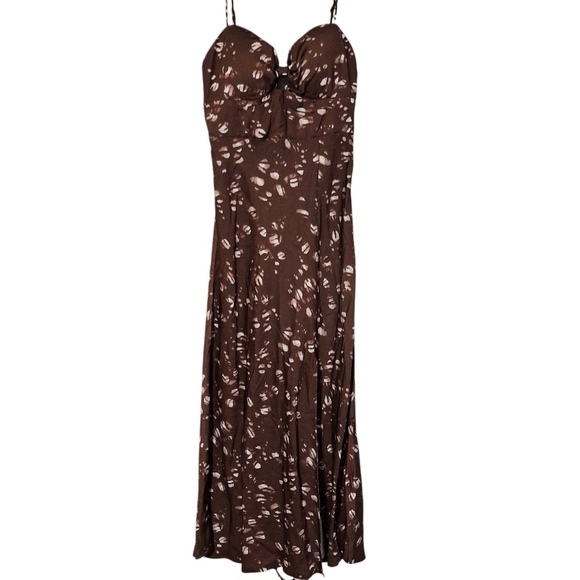 Hello Molly Gimme Whiplash Midi Dress Brown. Size XS NWT - Picture 3 of 16
